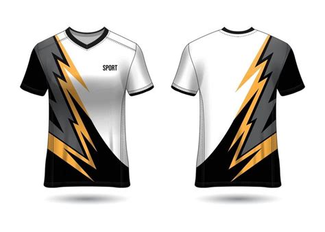 T-Shirt Sport Design. Racing jersey. uniform front and back view. | Sports jersey design, Sport ...