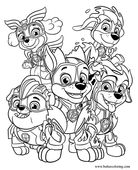 31+ Paw patrol coloring pages mighty pups ideas