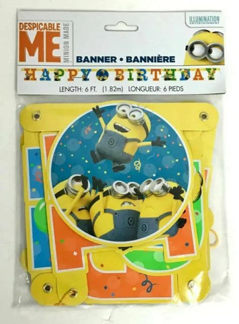 Despicable Me Minions Happy Birthday Banner Bunting P - vrogue.co