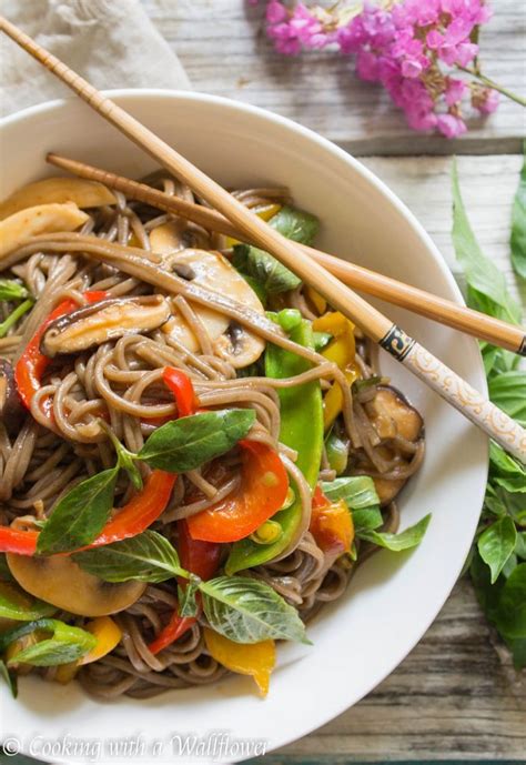 Mixed Vegetable Soba Noodle - Cooking with a Wallflower