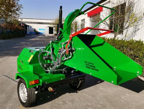 22HP Tow Behind Diesel Wood Log Chipper Shredder Mulcher WP-22HP-D Electric Start