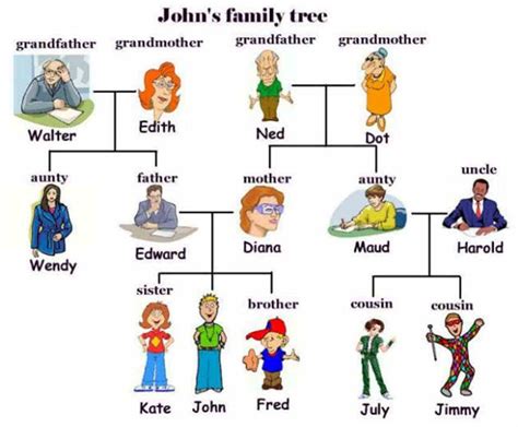 English Vocabulary: Members of the Family | English vocabulary, Vocabulary, Family tree esl