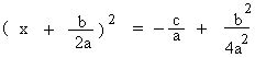 Proof of the Quadratic Formula