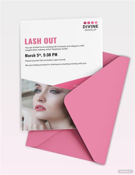 Makeup Artist Invitation Template in Word, Publisher, Pages, Illustrator, Word, InDesign, PSD ...