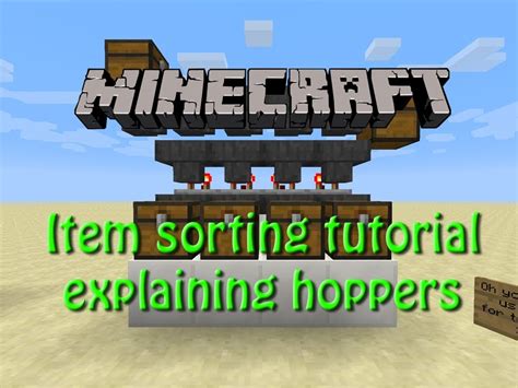 Hopper dropper minecraft tutorial, itemsorting explained for everybody. - YouTube