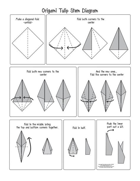 Easy Origami Tulip With Stem – All in Here