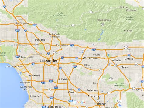 Los Angeles Freeway Map - Map Of New Mexico