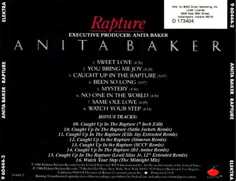 Anita Baker - Rapture (EXPANDED EDITION) (1986) CD - The Music Shop And More