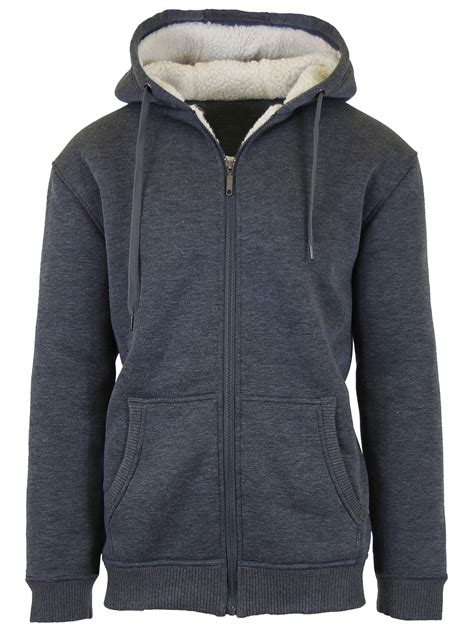 GBH Men's Heavyweight Sherpa Fleece-Lined Zip Hoodie (S-2XL) - Walmart.com