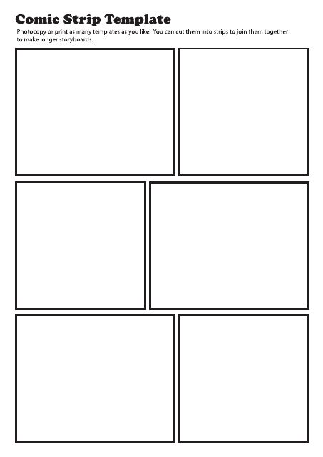 6 Panel Comic Strip Template Download Printable PDF | Templateroller