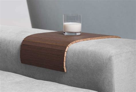 The DETRAY Turns Your Couch Armrest Into a Wood Tray