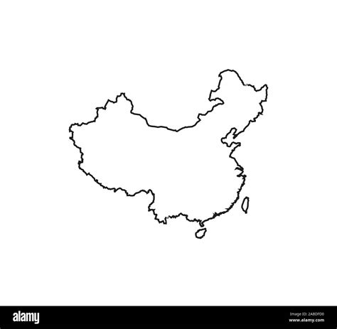 China Map Outline Vector