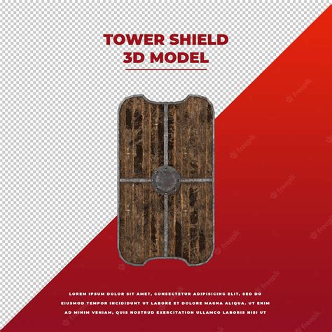 Premium PSD | Tower shield