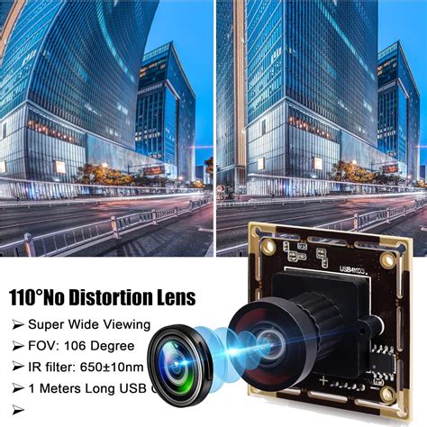 IFWATER 4K USB Camera Module with 110 Degree Wide Angle No Distortion ...