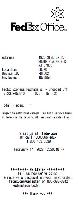 FedEx – Receipt Font, Bill Font, Invoice Font, Dot Matrix Font, Barcode ...