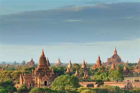 The Temples Of Bagan At Sunrise Bagan Photograph by Lkunl - Fine Art ...