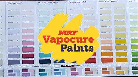 MRF Pu wall paint Shade card ( 🎨Colour shades) - YouTube