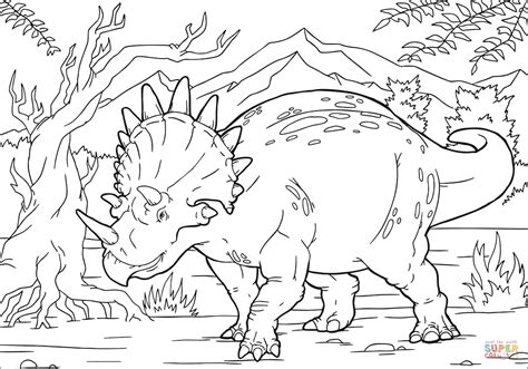 Triceratops coloring page | Free Printable Coloring Pages | Dinosaur coloring pages, Coloring ...