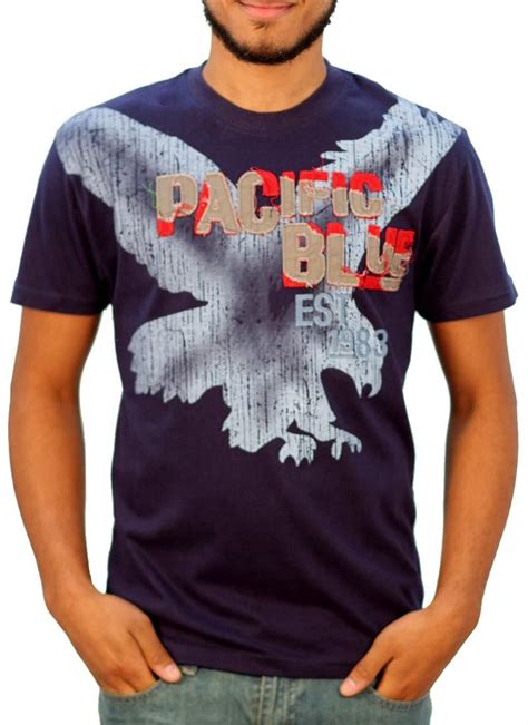 Pacific Blue Large Eagle Graphic Tee Navy | Latest mens fashion, Mens tops, Mens fashion