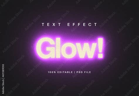 Glow Text Effect Stock Template | Adobe Stock