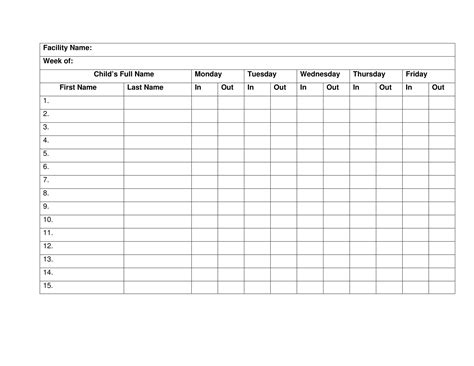 Printable Attendance Sheet - 14+ Examples, Format, Pdf | Examples