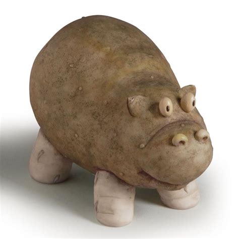 Potato Hippo | Animali di frutta, Food art, Sculture di frutta