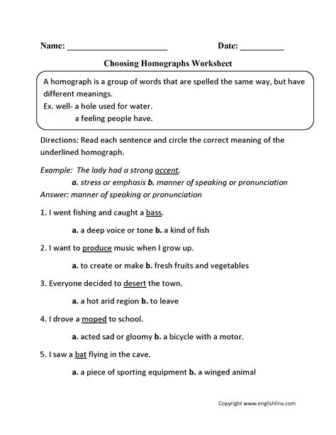 Multiple Meaning Words In Sentences Worksheets Uncategorized : Resume ...