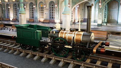 Planet by Robert Stephenson 1830 Locomotive Rigged 3D Model $129 - .max - Free3D