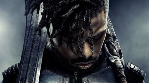 Desktop Wallpaper Black Panther, Erik Killmonger, Michael B. Jordan ...