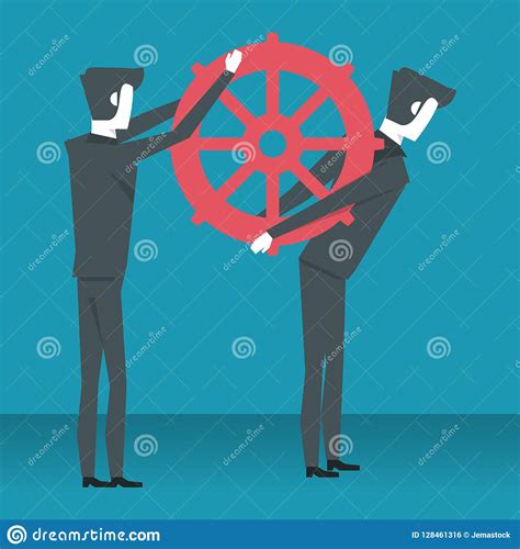 Business partners cartoon stock vector. Illustration of businesswoman - 128461316