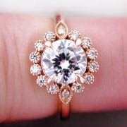 Anastasia Floral Diamond Halo in Rose Gold – Unique Engagement Rings NYC | Custom Jewelry by ...