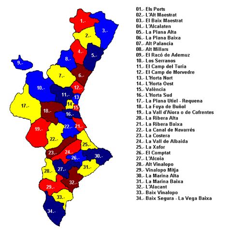 Economía infancia Reconocimiento mapa politico comunidad valenciana ...