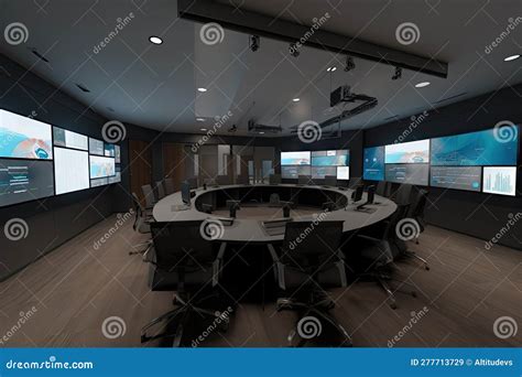 Virtual Conference Room with Multiple Screens, Projectors and Speakers ...