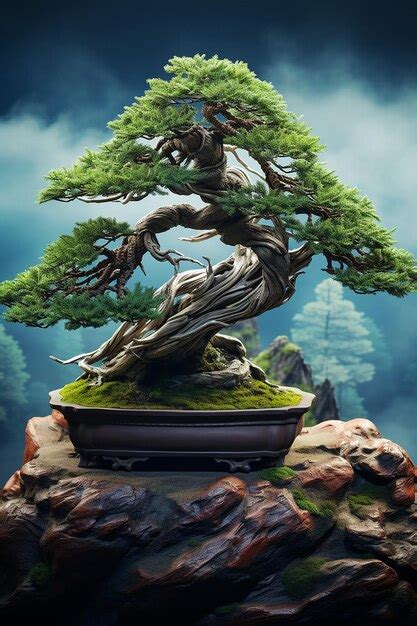 Premium AI Image | Beautiful Dwarf Bonsai Trees Portrait