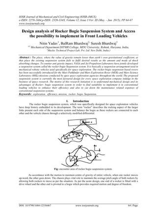 Km223 rocker bogie mechanism machine | PDF | Free Download