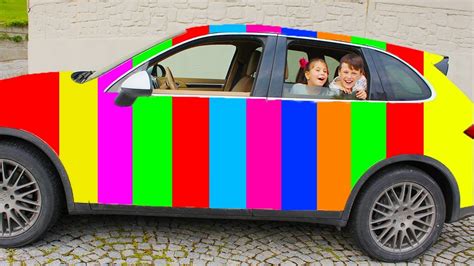 Rainbow Car with Magic Balls - YouTube