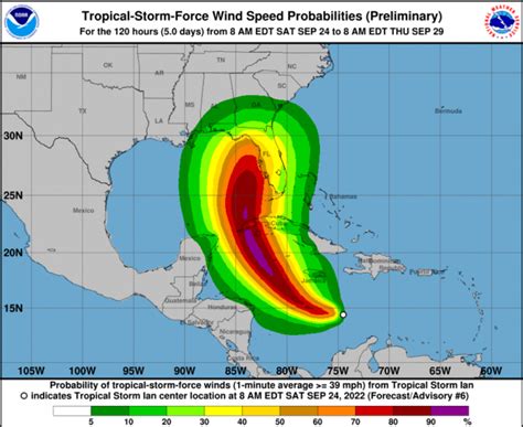 Tropical Storm Ian Path, Tracker as Florida Warned of Hurricane