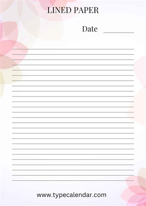 Free Printable Lined Paper Templates [Word, PDF] +Editable