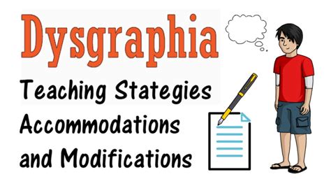 Dysgraphia: Teaching Strategies, Modifications, Accommodations - YouTube