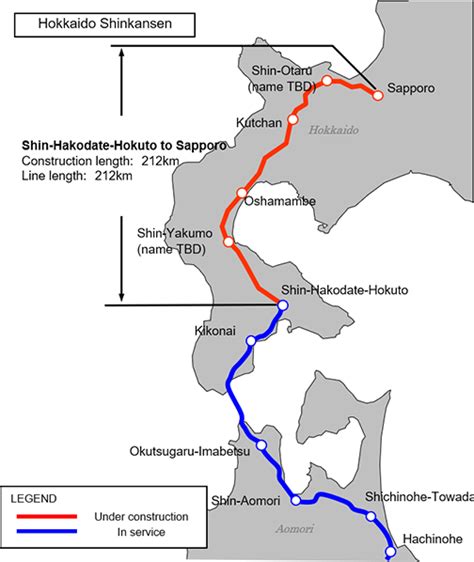 Hokkaido Shinkansen Map