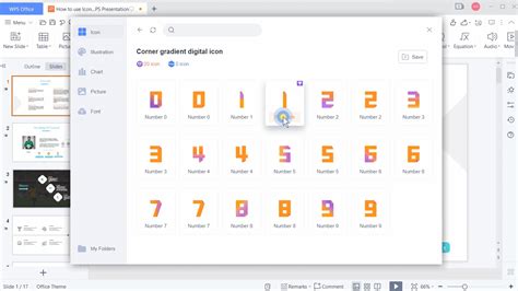 How to use Icon Library in WPS Presentation | WPS Academy Free Office ...