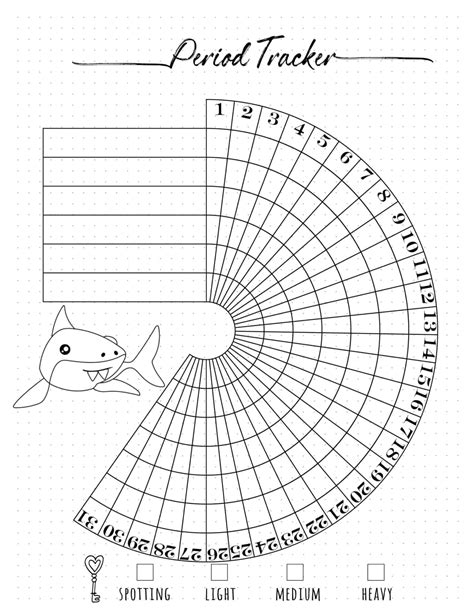 Period Tracker Printable