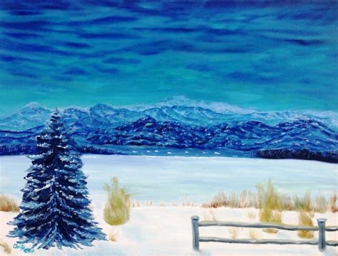 Van Gogh Winter Landscape impressionism original oil