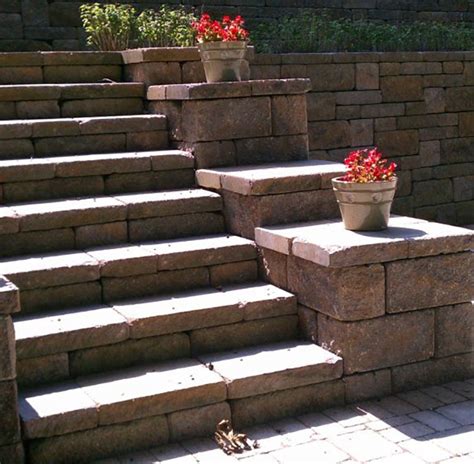 Stone Steps Ideas Wisconsin | Keystone Pavers Lake Geneva | Allan Block ...