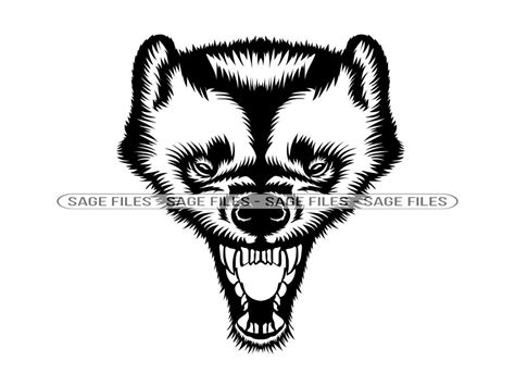 Wolverine Mascot SVG, Wolverine Face SVG, Wolverine Head Svg, Wolverine ...