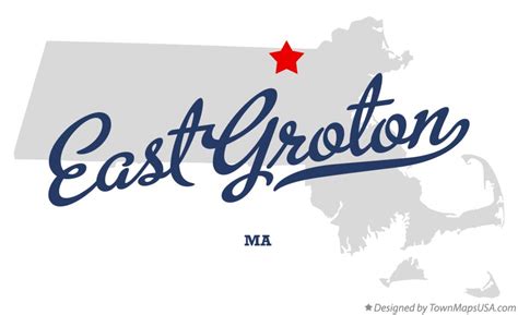 Map of East Groton, MA, Massachusetts