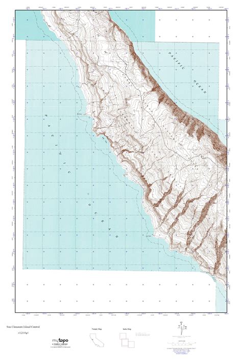 MyTopo San Clemente Island Central, California USGS Quad Topo Map