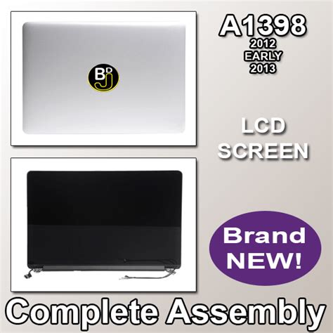 MACBOOK PRO LCD SCREEN COMPLETE ASSEMBLY A1398 2012 EARLY 2013 - BDJ ...