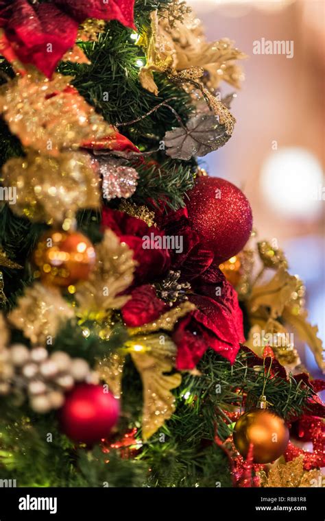 Christmas tree with decorations Stock Photo - Alamy