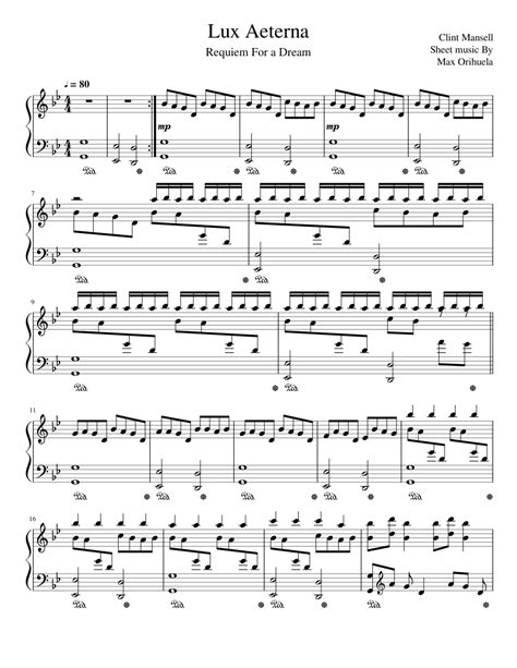 Lux Aeterna Sheet music for Piano (Solo) | Musescore.com